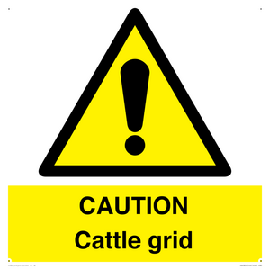CAUTION Cattle grid